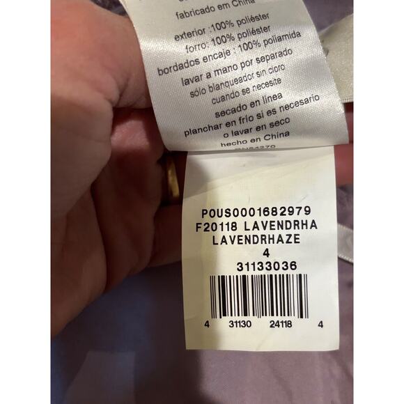 Lavender Haze Sz 4 maxi High-Neck Embroidered‎ overlay Dress hoco prom wedding - Picture 6 of 10